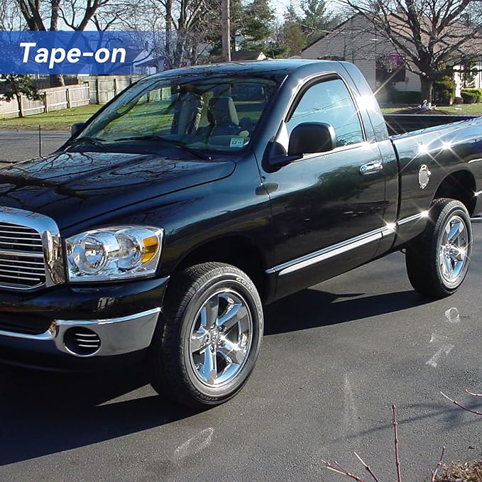Window Visors Rain Guards for 2002-2008 Dodge Ram 1500 Regular Cab, Out-Channel Window Vent Wind Deflectors Visors Shades for 2003-2009 Ram 2500 3500 Standard Cab