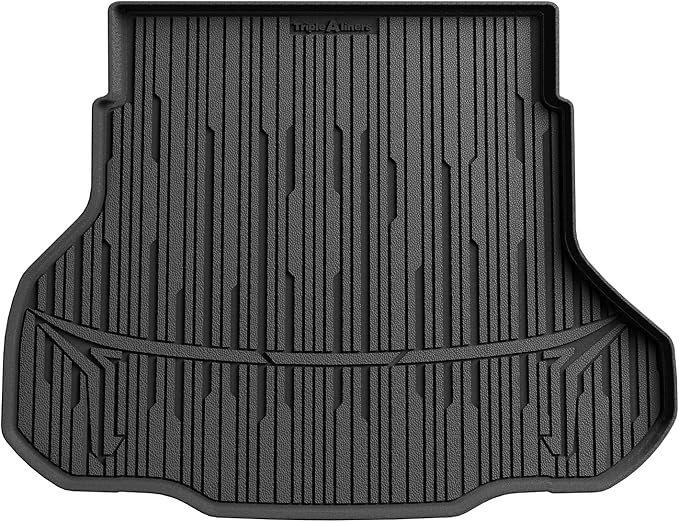 TripleAliners All Weather Trunk Mat Compatible with 2024-2025 KIA K4 Sedan Accessories Cargo Mat Custom Fit TPE Full Coverage Protection Odorless Waterproof Cargo Liner