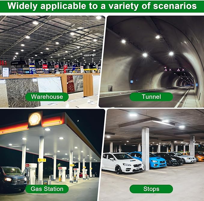 OSTEK LED Garage Light 30W/40W/60W LED Carport Canopy Lights 5000K 90-277V IP65 Commercial Residential Lights DLC & UL Listed