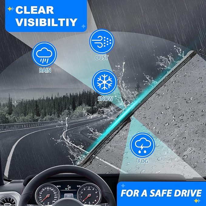 Windshield Wiper Blades Replacement for Honda HRV HR-V 2016 2017 2018 2019 2020 2021 2022 Original Factory Quality Front Rear Wipers Blade Set for My Car - 26" 18" 10" (Pack of 3)