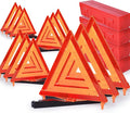 12 Pack Warning Triangle DOT Approved, Foldable Emergency Safety Reflective Triangles for Roadside Vehicles Breakdown with Carrying Case
