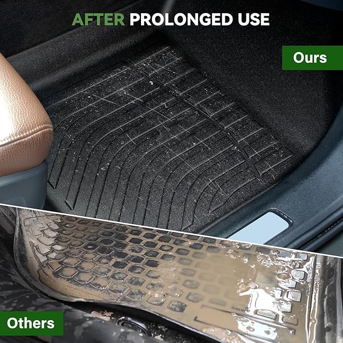 All Weather Liner Floor Mats Custom Fit for 2025 Subaru Forester Anti-Slip 3D Pattern Car Mats Thicken Waterproof Odorless Passenger Front Mat - Essential Accessories for 2025 Subaru Forester