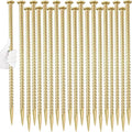 16 Inch Rebar Stakes (20 Pack) 1/2 Inch Diameter Galvanized Steel Ground Anchors Heavy Duty Anchoring Spikes for Speed Bump, Parking Curb and Tent