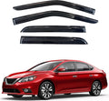 KPY Window Visor Compatible with Nissan Sentra 2013-2019, 4PC Rain Guard Side Window Vent Deflectors Tape-On Mugen Style, 2013 2014 2015 2016 2017 2018 2019