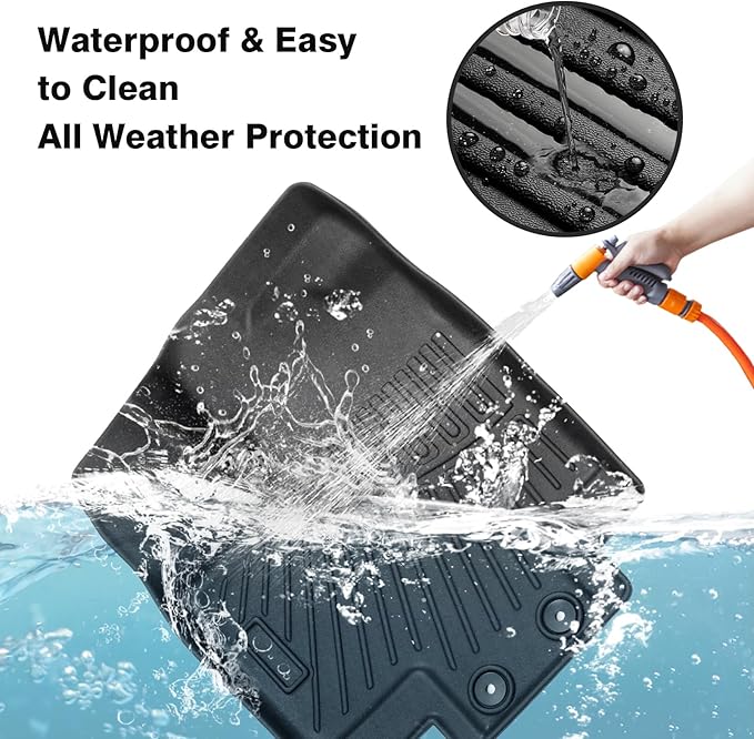 Powerty Floor Mats for 2023-2025 Nissan Pathfinder 7 Seats Accessories All Weather Floor Liners 3D TPE Floor Mat Heavy-Duty Floor Liners