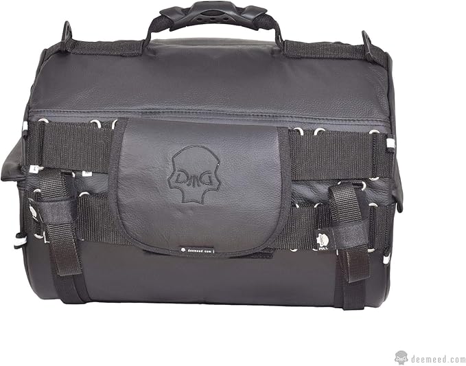 TUBE motorcycle travel luggage, made of waterproof Italian leather, 6.6 gallons capacity, motorcycle seat/rack/sissy bar bag