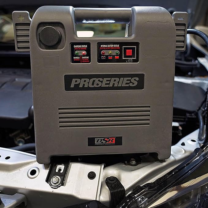 Schumacher Electric Car Battery Jump Starter & Portable Power Station - 1800 Peak Amps - 12V DC Power Outlet - with Overload & Short-Circuit Protection & Jumper Cables - DSR119