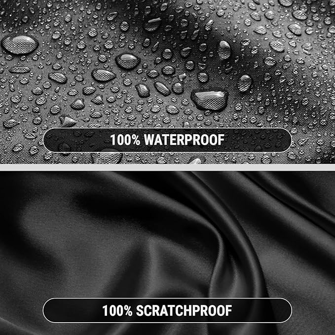 iCarCover Custom Car Cover for Pontiac Star Chief (1958-1966) Waterproof All-Weather Rain Snow UV Sun Protector Full Exterior Indoor Outdoor Car Cover (Stripe - Black/Gray)