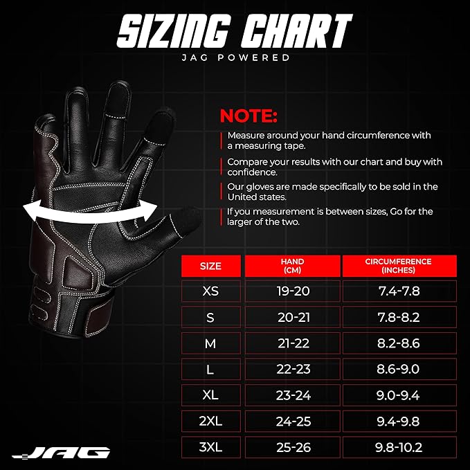 J.A.G. Motorcycle Gloves - Premium Leather Perforated Motorcycle Gloves for Men with Knuckle Protection | Touchscreen Motorbike Riding Gloves