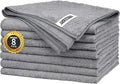 FIXSMITH Grey Microfiber Cleaning Cloth -Pack of 8, Highly Absorbent Cleaning Rags, 16"X12" All Purpose Cleaning Towels for Housekeeping, Kitchen, Car, Lint Free and Reusable Microfiber Towels