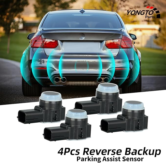 23428268 4Pcs Reverse Backup Parking Assist Sensor Compatible with Chevy Silverado 1500 2500 3500 HD Tahoe Malibu, Cadillac Escalade XT5 CT6, GMC Sierra Yukon XL, Buick Replace OE 52050134