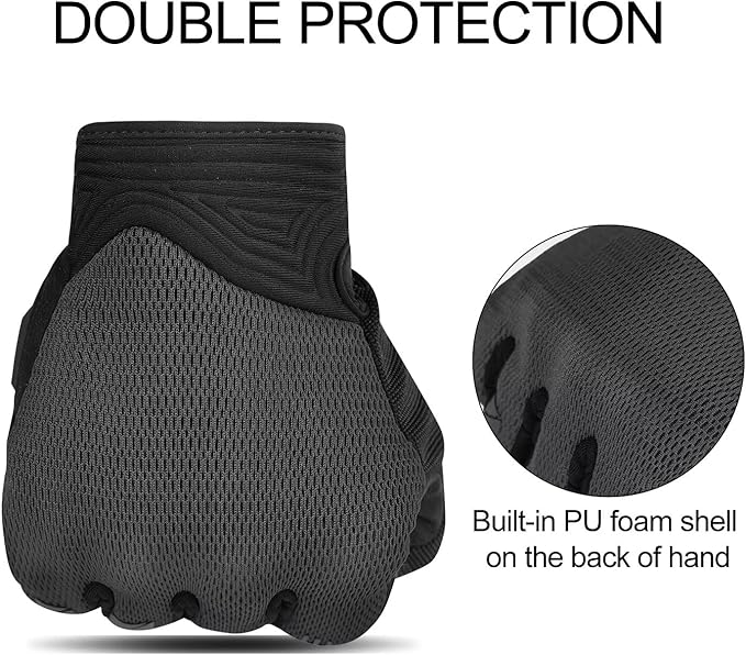 INBIKE Breathable Mesh Motorcycle Gloves for Men/Women, Shell Protection, Reflective, TPR Palm Sliders, Touchscreen Motorbike Gloves for ATV BMX MTB Riding