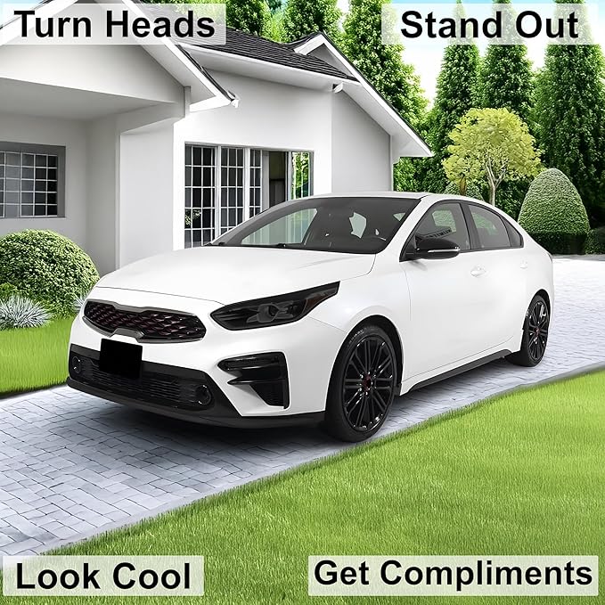 BOGAR TECH DESIGNS Full Headlight Head Light Tint Kit Compatible with Kia Forte 2019-2021, Dark Smoke