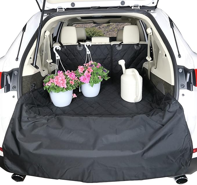4Knines SUV Cargo Liner for Dogs, Trunk Mat for SUV, Durable Cargo Cover, Protector – Compatible with 60/40 Split Bench & Armrest Pass-Through, Waterproof, Machine Washable, Non-Slip (Large, Camo)