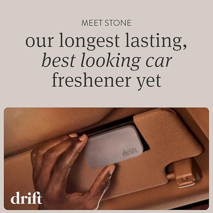 Drift Car Air Freshener - Stone Air Freshener - Car Odor Eliminator - Grove Scent Refill - Pack of 3