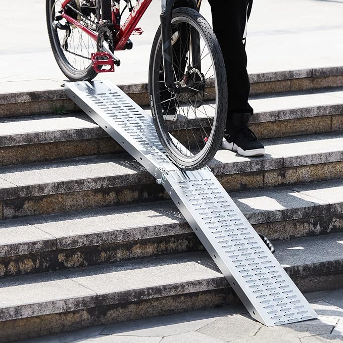 78.7" L × 8.6" W Loading Ramps for Pickup Trucks(2 Pcs),1500LBS Folding Truck Ramps(with Handle),Motorcycle Ramp, ATV Ramps for Lawn Mower,Snow Blower,Dirt Bikes,Car Tailgate,Golf Carts,UTV