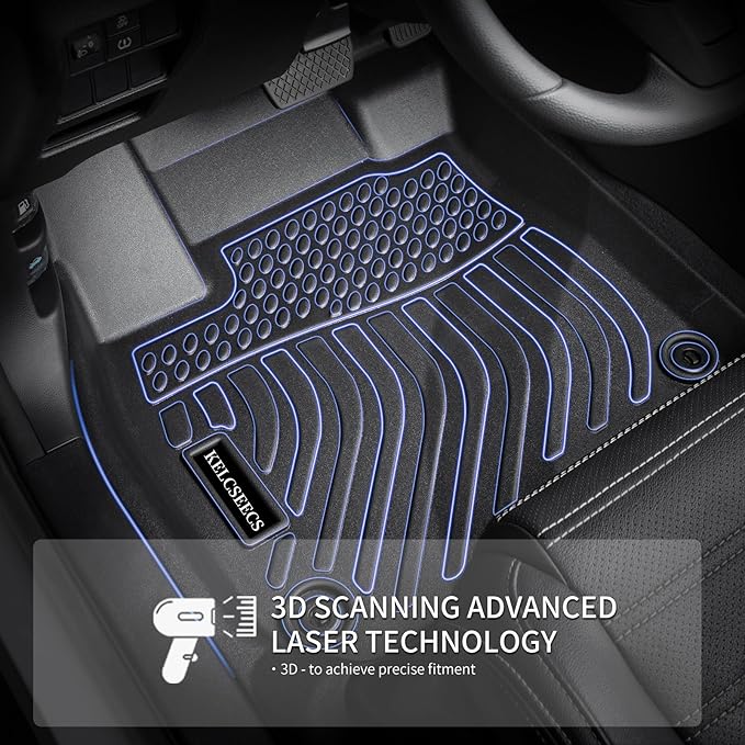 KELCSEECS Floor Mats Custom for 2003 2004 2005 2006 2007 2008 Corolla Sedan Waterproof Car Mats All-Weather Guard Floor Liners Automotive for Front and Rear Row Corolla Accessories Black
