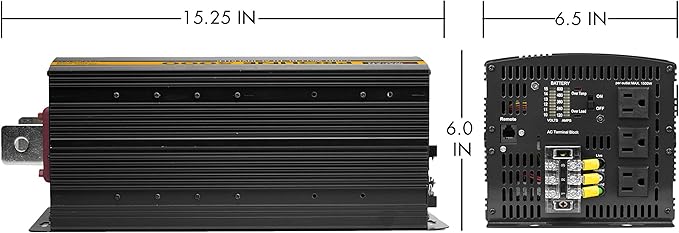 Wagan EL3744 12V 5000 Watt Power Inverter with Remote Control, 10000 Watt Surge Peak Proline Power Converter for Home RV Camping Van Life Off Grid