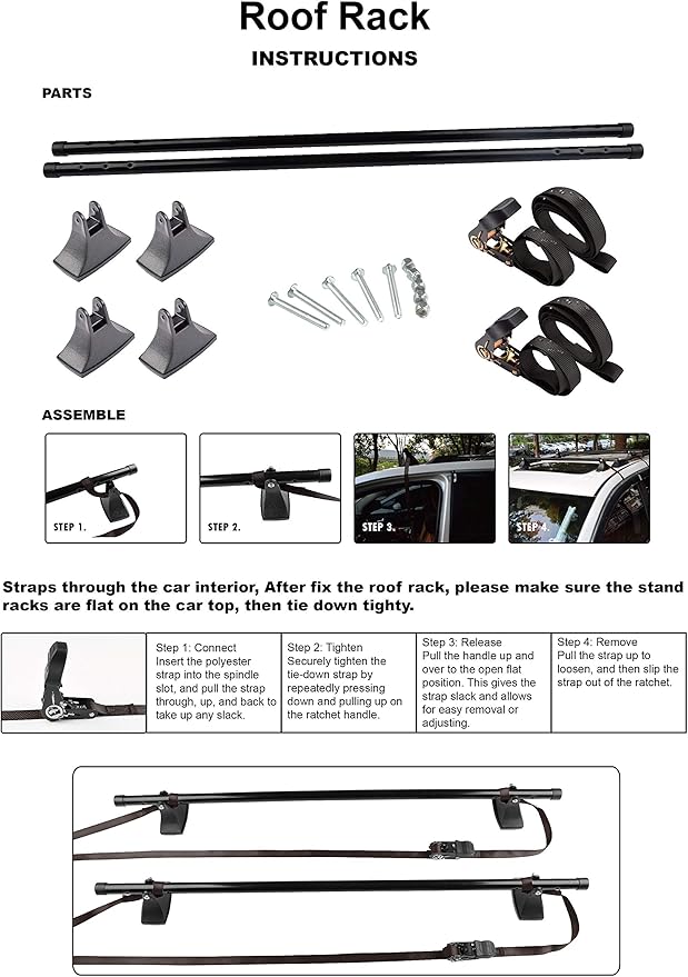 Universal Roof Rack Cross Bars (2 Pcs)