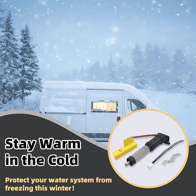 Electric Antifreeze Kit Compatible with Truma AquaGo, Replacement Electric Antifreeze Kit for Truma AquaGo Water Heater Frost-Free Protection Down to -20°C/-4°F | 12V DC Operation