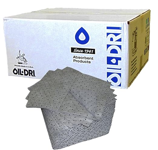 Oil-Dri L90907 15" W x 19" L Universal Heavy Weight Bonded Perforated Pads (50 Mats/Box)