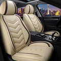 Car Seat Covers for Chrysler Pacifica 2004-2025, Stylish Sport Seat Cover, Premium Nappa Leather Car Seat Cover. Automobile Seat Covers Sets.(Standard 2 Seats/Beige)