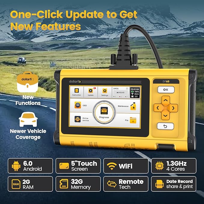 OBD2 Scanner Diagnostic Tool, ECM/TCM/ABS/SRS 4 System Deeply Scanner for Car, Support FCA SGW, BIDirectional Scan Tool Active Test with Oil/EPB/SAS/TPMS/ETS/NJEC 10 Resets, Lifetime Free Update