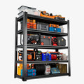 Heavy Duty 5-Tier Shelving Unit 2500LBS Capacity - Adjustable Steel Garage Shelves for Warehouse, Basement Storage(63''H x 39.4''W x 15.7''D)