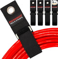 Heavy Duty Hanging Storage Cinch Straps with Metal Buckle (4 Pack, 1.5" x 12") - Electrical Extension Cord & Garden Hose Holder, Cable Management, Storage Organizer in Garage, Workshop - ENVISIONED