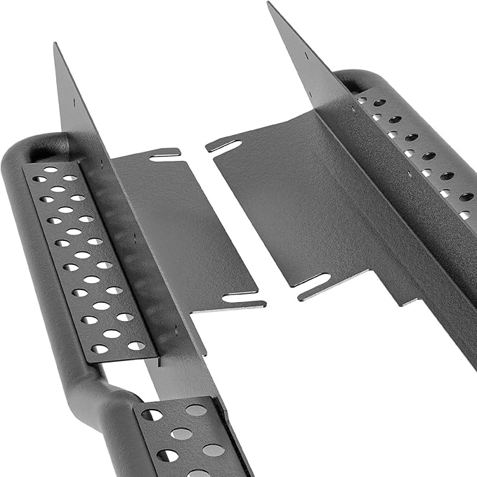 Running Boards Side Steps Compatible with 1997-2006 Jeep Wrangler TJ 2 Doors, Heavy-Duty Steel Nerf Bars Step Plates Rock Sliders Rails (Off-Road, Black)