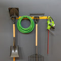 StoreYourBoard Wall-Mounted Rack With 4 Garage Hooks – Heavy-Duty Steel Holder Garage & Garden Storage for Shed, Workshop, or Home Organization – For Rakes, Shovels, Tools & More – 1 Pack, Tractor
