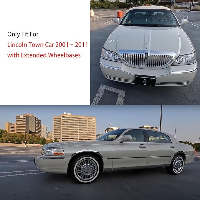 Soft Stretch Classic Car Cover Custom-fit for Lincoln Town Car 2001–2011 with Extended Wheelbases Full-Size Sedans Accessories for Indoor Underground Garage Car Show & Storage Dust Protection 221.in