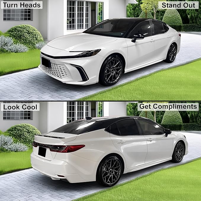 BOGAR TECH DESIGNS Full Headlight Taillight Tint Kit Compatible with Toyota Camry 2025-2026, Light Smoke