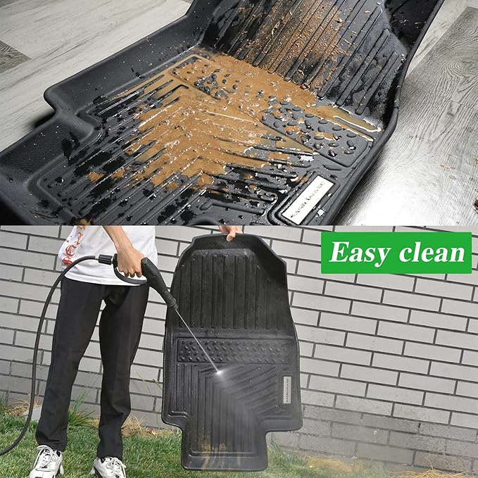 Floor Mats & Trunk Mat for 2021-2024 2025 Ford Bronco Sport Only Fit Sport Version(Non Hybrid) TPE All Weather Protection 2 Rows Car Floor Liners