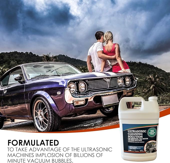 NORTHWEST ENTERPRISES Ultrasonic Cleaner Solution for Carburetors and Engine Parts. Concentrated Washing Compound for use in Ultrasonic Machines and Immersion Washers - Automotive Fluid (4 Gallons)
