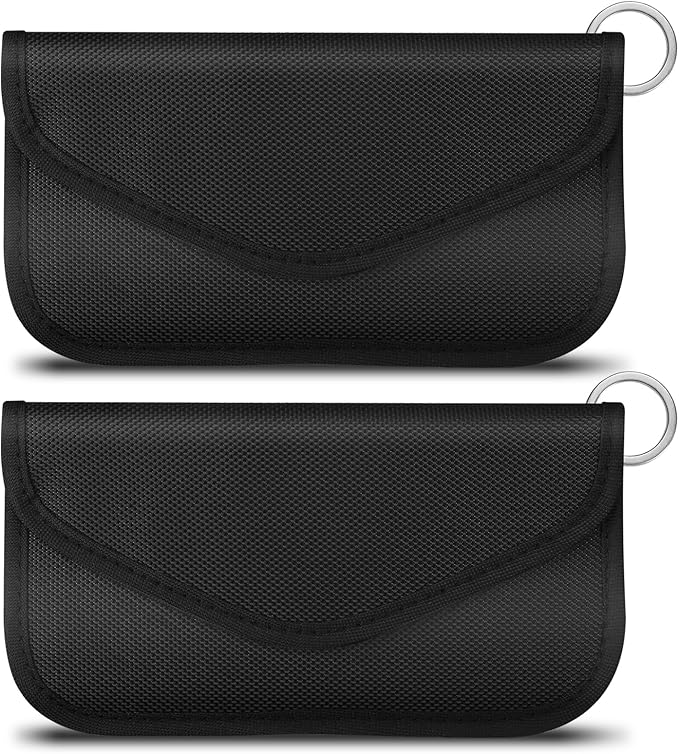 Faraday Bag 2 Pack of RFID Signal Blocking Bag Shielding Pouch Wallet and Credit Card Case for Cell Phone Privacy Protection and Car Key FOB