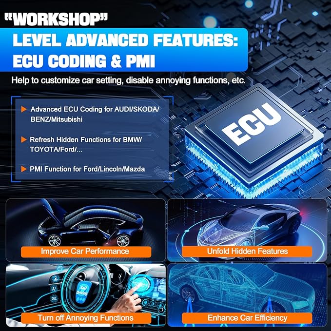 XTOOL D8W Wireless Bidirectional Scan Tool, 2025 OBD2 Scanner with Topology, FCA AutoAuth, 3-Year Updates, ECU Coding, PMI, 42+ Resets, Full Diagnostic Scanner for Car, Crankshaft Relearn, CAN FD/DoIP