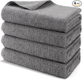 HOMEXCEL Professional Large Microfiber Car Drying Towels 4 Pack, Lint Free, Scratch Free, Highly Absorbent Drying Towel for Cars, SUVs, RVs, Trucks, and Boats,31" x 24 ",Grey