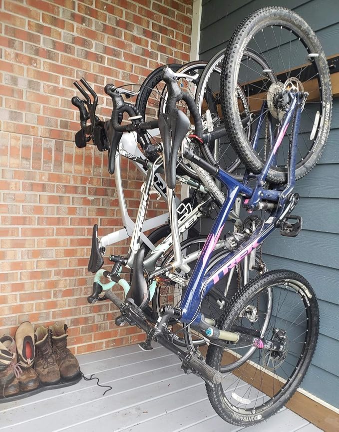 StoreYourBoard BLAT 8 Bike Wall Storage Rack, Holds 2-8 Bicycles, Garage Wall Mount Bike Hooks, Heavy Duty Solid Steel (8 Bikes)