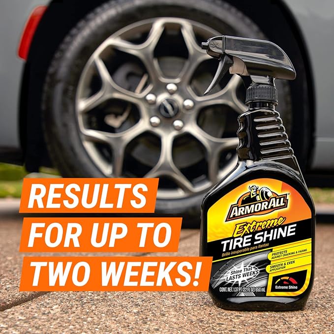 Armor All Extreme Tire Shine Spray , Tire Cleaner and Shine, 22 Fl Oz Each, 6 Pack