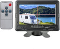 Anina 7 Inch Monitor Quad Split HD Screen 4 Channels RCA Video Inputs for Car Pickup Truck SUV Vehicle with Headrest Mounting Bracket