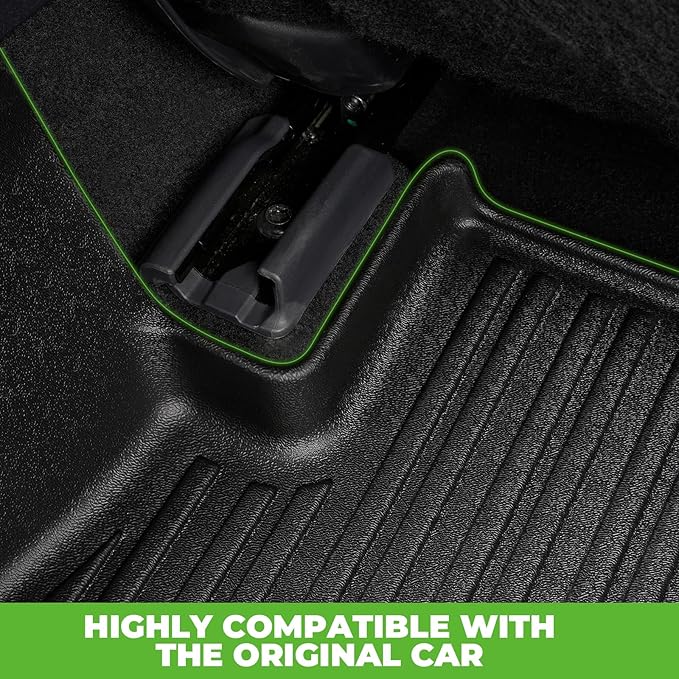 Floor Mats & Cargo Liner Custom for 2020-2025 Nissan Versa All Weather Protection TPE Floor Liners Front& Rear Row Full Set Nissan Versa Accessories,Black