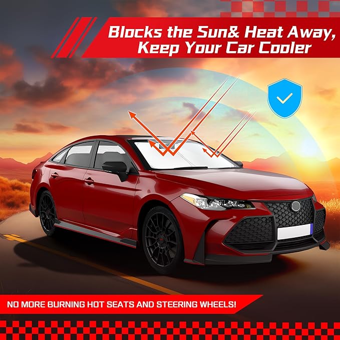 ARISMOTOR Windshield Sun Shade for Toyota Camry LE XLE Hybrid SE XSE Sedan 2018-2024, Custom Fit Foldable Front Window Sunshade Sun Visor Protector, Block UV Rays Keep Your Car Cooler