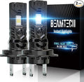 BEAMTECH H7 Light Bulb, No Adapter Need High Speed Fan 6500K Xenon White H7 Bulbs or Fog Lights Pack of 2