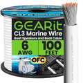 GEARit 6 Gauge Marine Electrical Primary Wire, 6 AWG (100ft) Marine Grade Tinned Copper Oxygen Free for Boat, Automotive, RV, Camper, Trailer
