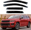 KPY Window Visor Compatible with Jeep Grand Cherokee L 2021-2024, Rain Guard Window Vent Deflectors Tape-On Style, 2021 2022 2023 2024 (Only for L Model)