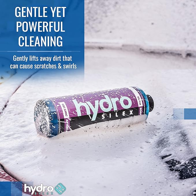 HydroSilex Ceramic High Foaming Silica Soap SIO2 Infused. Hydrophobic Coating Car Wash Soap for Paint, Vinyl, Rubber & Plastic (16oz)