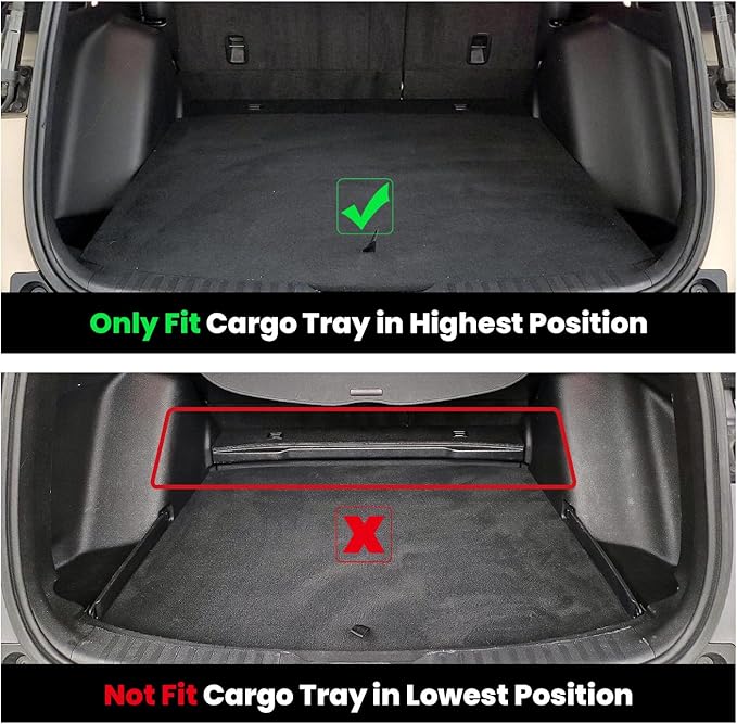 LASFIT Floor Mats & Trunk Mat (Highest Position) for Honda CR-V 2017-2022 (NOT for Hybrid), All Weather Protection TPE Floor Liners 1st & 2nd Row & Cargo Mat in Upper Position Full Set, Black