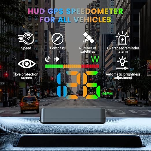 Heads up Display for Cars,HUD,Head up Display for Car,Car Speedometer Display,Automatic Brightness Adjustment,Speeding Alert,USB Cable Plug & Play