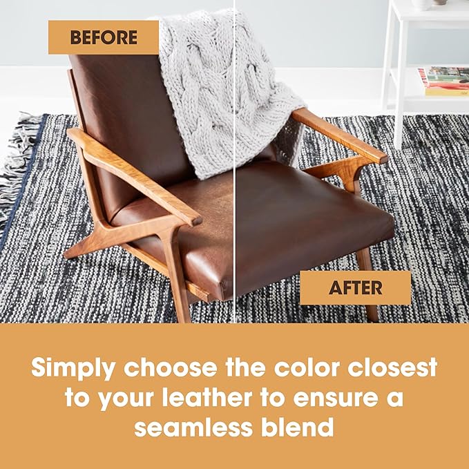 The Original Leather Recoloring Balm by Furniture Clinic - Dark Grey Leather Dye for Furniture, Couches & Car Seats - Restore Scratched, Faded, & Damaged Surfaces